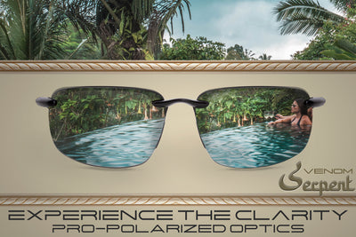 venom serpent polarized sunglasses stylized ad